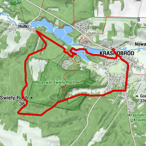 Krasnobród - Zamost - Zapiasek - Hutki