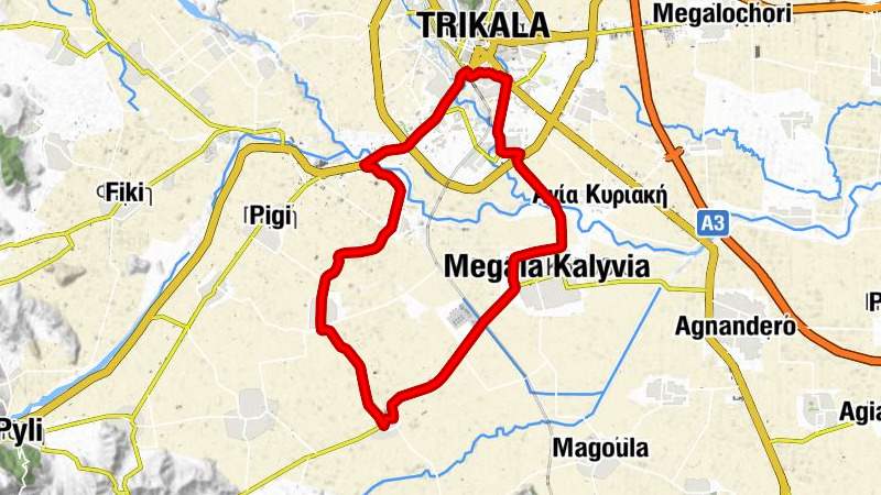 Τρίκαλα - Μεγάλα Καλύβια - Αγ.Γεώργιος
