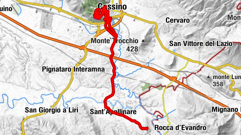 Sant'Ambrogio sul Garigliano - Sant'Apollinare - Cassino - Montecassino