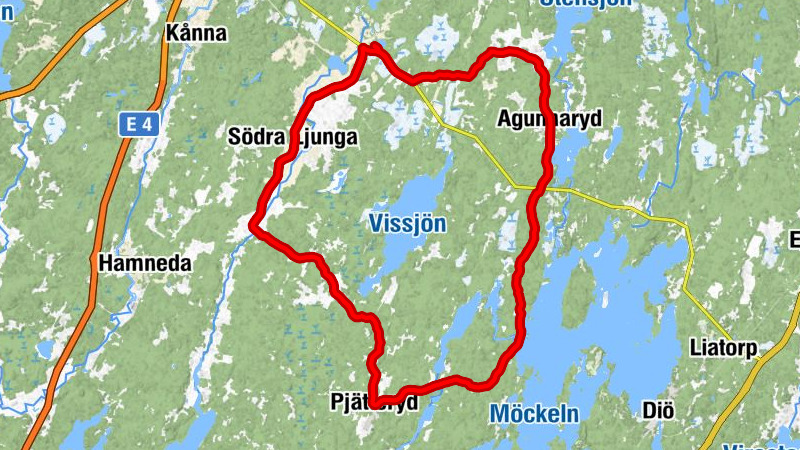 Ljungby kommun - Jakobsgården - Mjäryd - Fiskeryd