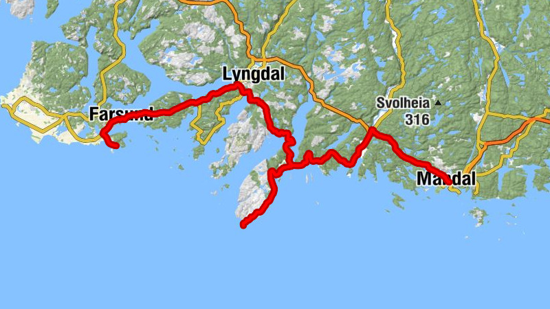 Lunde bedehus - Spangereid kirke - Fjeldskår bedehus - Øvrebyen