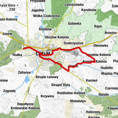 Ustroń - Osiedle Gwarek - Chełm - Kopiec Niepodległości
