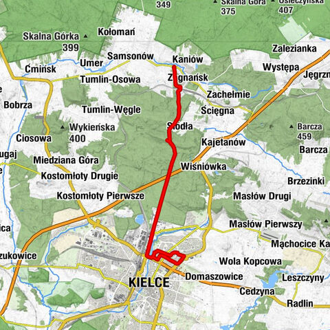 Słoneczne Wzgórze - Kielce - Krzemionka - Sosnowica