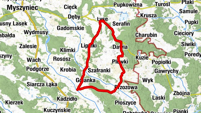 Łyse - Kaplica cmentarna - Kościół pw. Świętego Michała Archanioła - Kościół pw. Chrystusa Króla Wszechświata