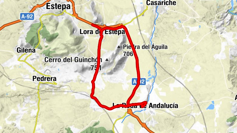 El Hacho - Lora de Estepa - Ermita de San Marcos - La Roda de Andalucía