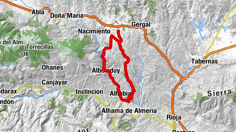 Gérgal - La Estación - Las Alcubillas Altas - Pago de los Nietos