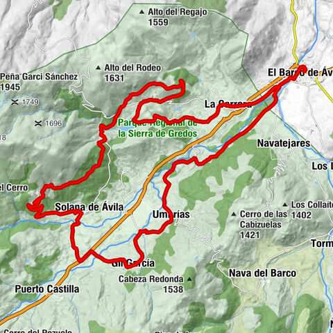 El Barco de Ávila - Mesón El Puente - Ermita de Santísimo Cristo del Caño - La Carrera