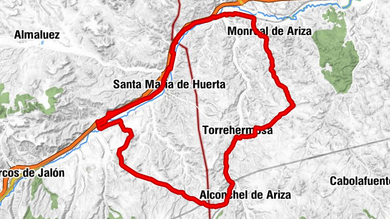 Santa María de Huerta - Torrehermosa - Monreal de Ariza