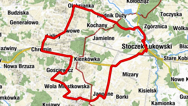 Stoczek Łukowski - Wilcza Wola - Kościół pw. Wniebowzięcia Najświętszej Maryi Panny - Piaski