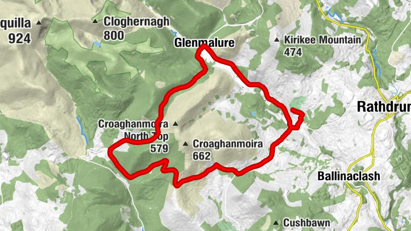 Greenan Beg - Glenmalure - Aghavannagh - Mucklagh Bridge