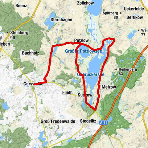 Gerswalde - Kaakstedt - Blocksberg - Dorfkirche Seehausen