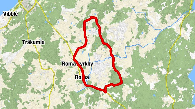 Barlingbo - Roma kyrkby - Vallgärdet - Barlingbo kyrka