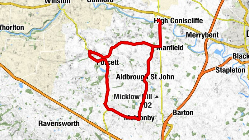 Piercebridge - Aldbrough St John - St Paul, Aldbrough - Melsonby