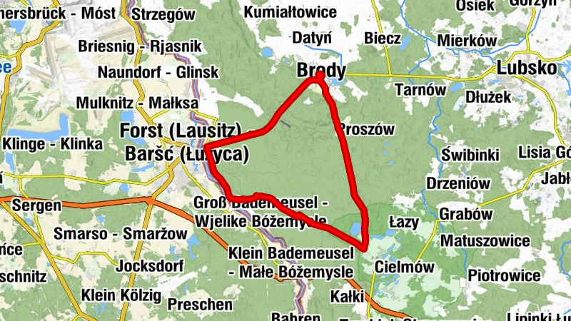 Brody - Kościół Wszystkich Świętych - Jeziory Wysokie - Forst (Lausitz) - Baršć (Łužyca)