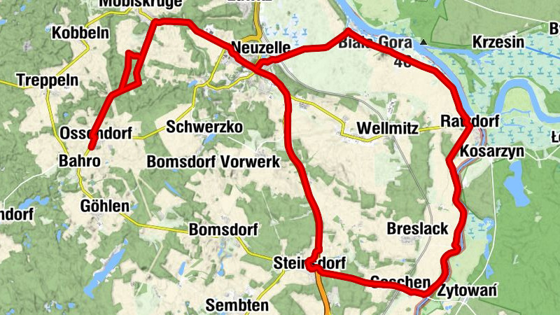 Ossendorf - Neuzelle - Dorfkirche Steinsdorf - Weinberg