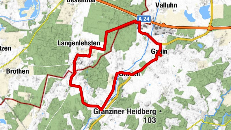 Gallin - Fortkrug - Leisterförde - Lüttenmark