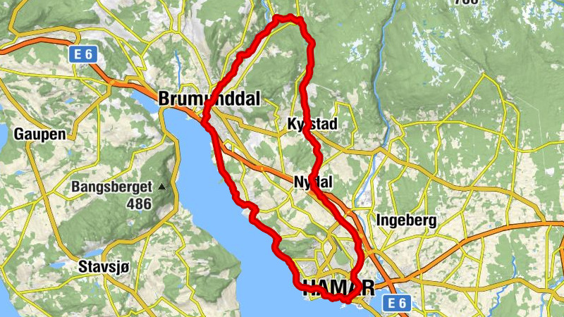 Hamar - Nydal - Brumunddal