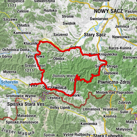 Podtylka - Kościół pw. Świętego Józefa Rzemieślnika w Rytrze - Przełęcz Żłobki - Kaplica cmentarna