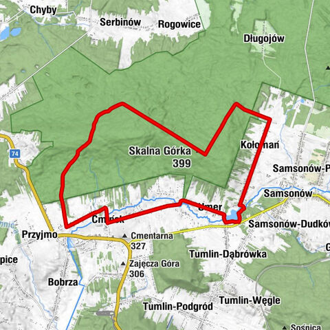 Ćmińsk - Kobylaki - Kaplica - Skalna Górka