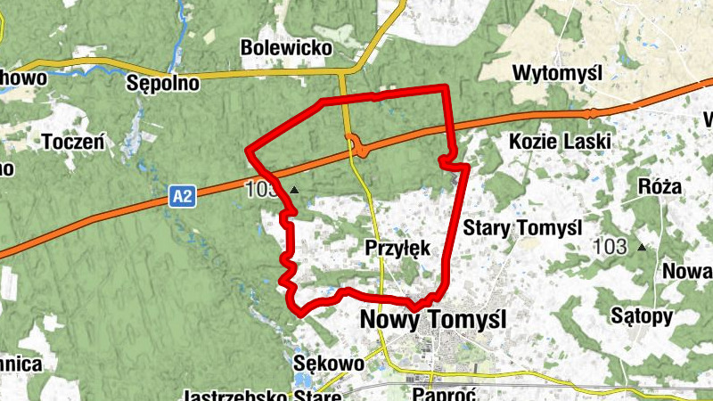Nowy Tomyśl - Zacisze - Glinki - Smolarnia