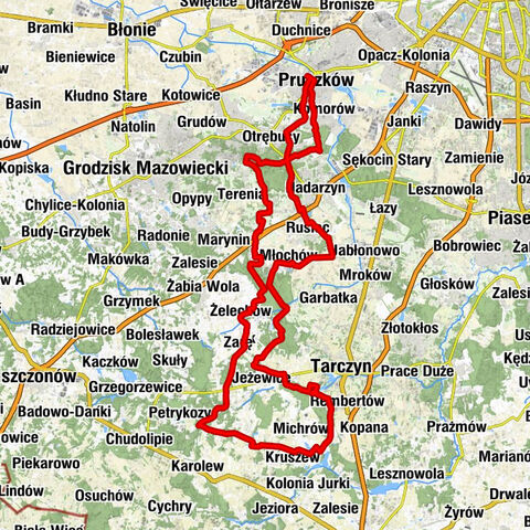 Pruszków - Smażalnia Ryb "Miętus" - Kościół pw. Świętego Michała Archanioła - Kościół pw. Zwiastowania Najświętszej Maryi Panny