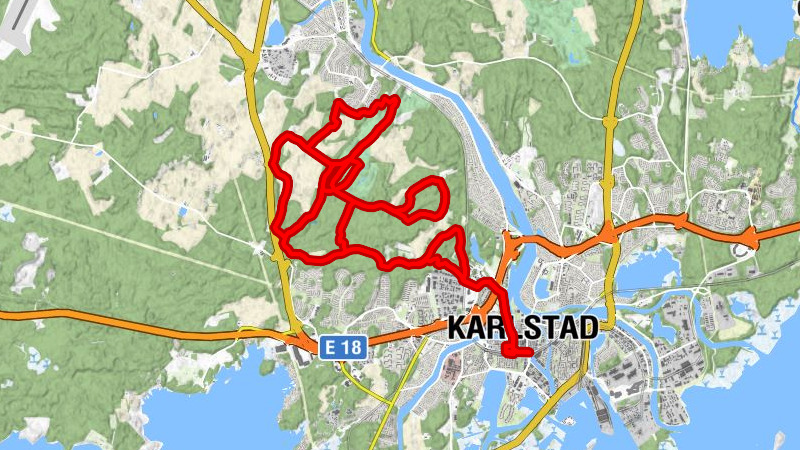 Karlstad central - Karlstad - Dye - Lilla Vänsberg