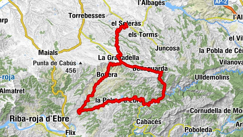 Santa Maria - La Granadella - Coll de Bovera - el Soleràs