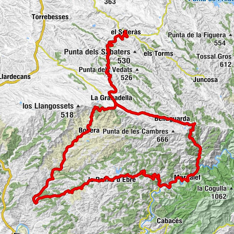 Santa Maria - La Granadella - Coll de Bovera - el Soleràs