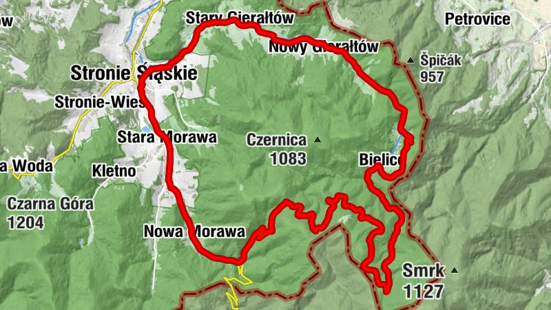 Stronie Śląskie - Noclegi Restauracja Górski Poranek - Przełęcz Sucha - Morawka
