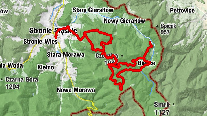 Morawka - Stronie Śląskie - Przełęcz Dział - Przełęcz Sucha
