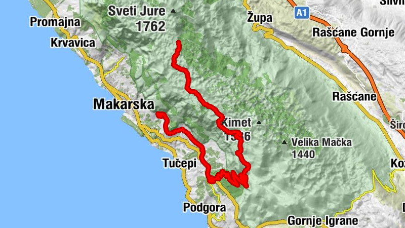 Kotišina - Crkva sv. Ante - Planinska kuća Pod javorom - Kadulja