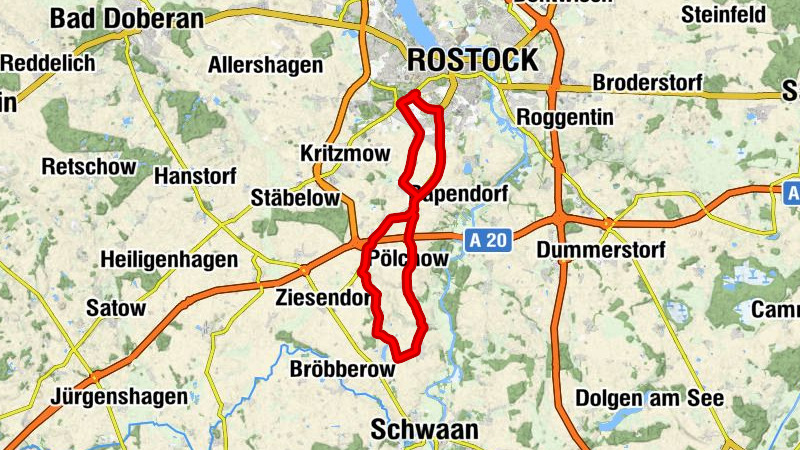 Rostock - Rittmeister - Kirche Biestow - Südstadt