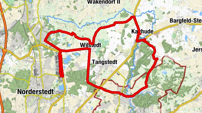 Kayhude - Alsterschleuse - Ehlersberg - Norderstedt