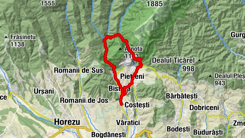 Costești - Bistrița - Pietreni - Cabana Fata Pădurii