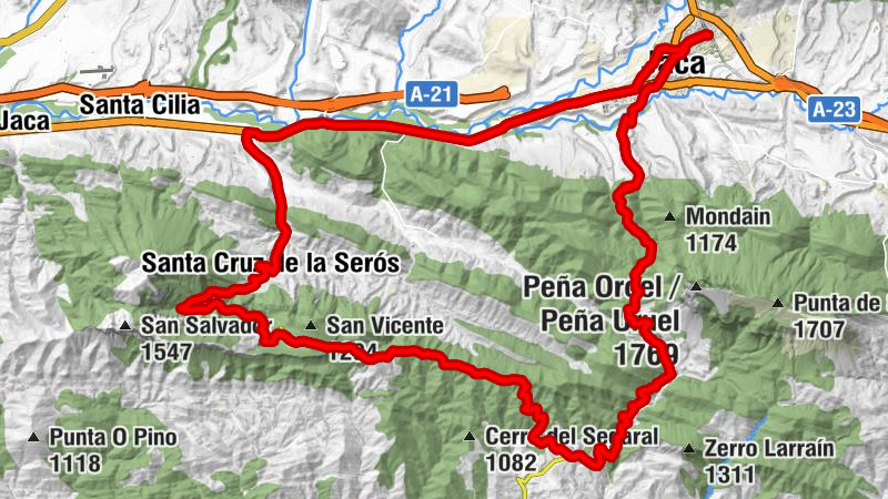 Jaca - Santa Cruz de la Serós - San Caprasio