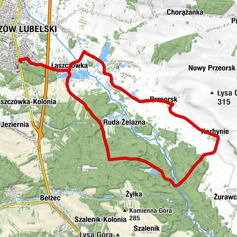 Tomaszów Lubelski - Kościół pw. Trójcy Przenajświętszej - Łaszczówka - Kościół pw. Świętego Andrzeja Boboli i Matki Bożej Częstochowskiej w Przeorsku