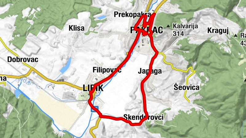 Pakrac - Restoran Nada - Zdravljak "Fontana" - Saborni hram svete Trojice