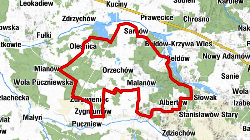 Charbice Dolne - Malanów - Madaje Nowe - Szydłówek
