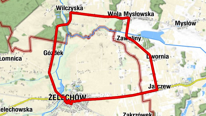 Żelechów - Księżyzna - Księżyzna Wschodnia - Klamka