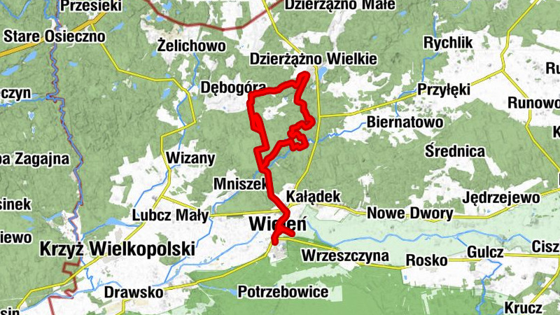 Ostrów - Nad Biedronką - Wieleń - Kościół pw. Wniebowzięcia Matki Bożej i św. Michała