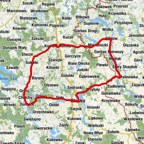Filipów - Filipów Czwarty - Mieruniszki - Olecko