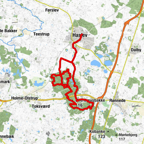 Haslev - Overdrevsbakke - Villa Gallina - Bråby Kirke