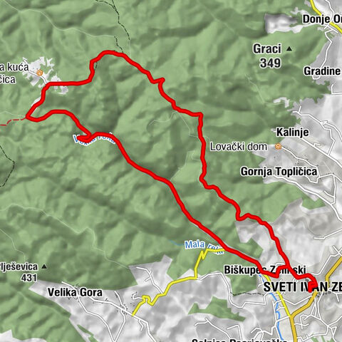 Sveti Ivan Zelina - Biškupec Zelinski - Kladešćica - Čekci
