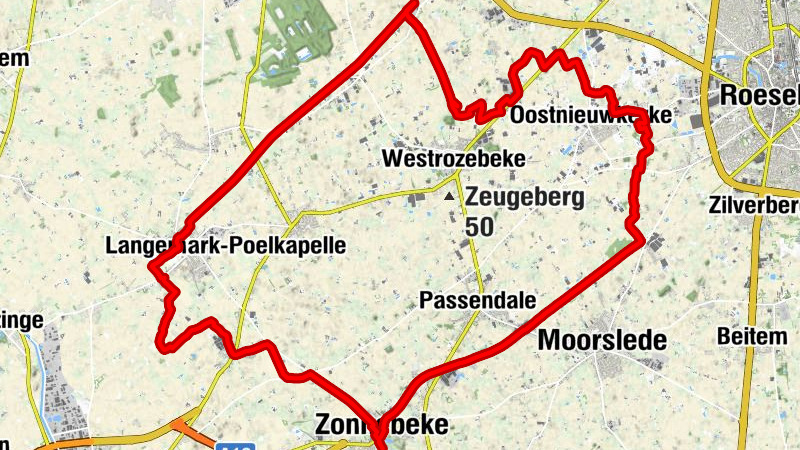 Zonnebeke - Sint-Juliaankerk - De 5 Wegen - Moorslede