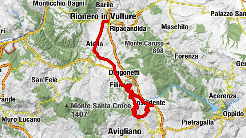 Rionero-Atella-Ripacandida - Rionero in Vulture - Atella - Monte Carmine
