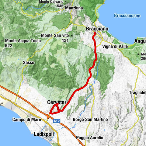 Bracciano - Cerveteri - Poggio dell'Asino - Ladispoli