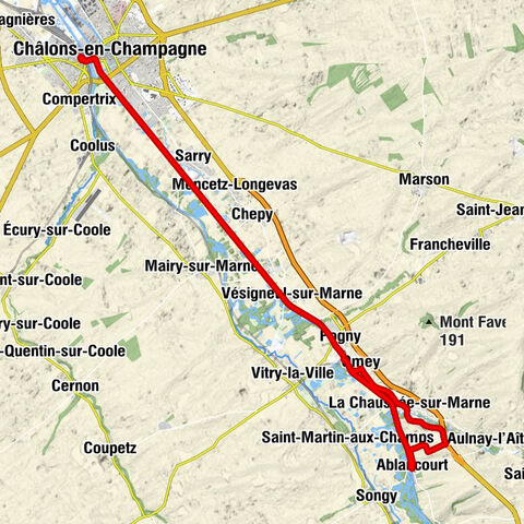 Châlons-en-Champagne - Saint-Germain-la-Ville - Vésigneul-sur-Marne