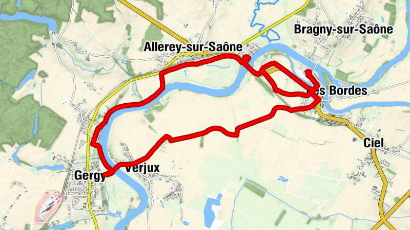 Verdun-sur-le-Doubs - Le Petit Chauvort - Les Bordes - Verjux