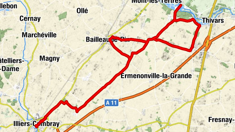 La Madeleine d'Illiers - Église Saint-Jacques - Église Saint-Martin et Saint-Jouvin - Église Saint-Orien