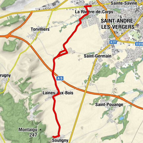 La Rivière-de-Corps - Église Saint-Barthélemy - Église Saint-Pierre-aux-Liens - Laines-aux-Bois